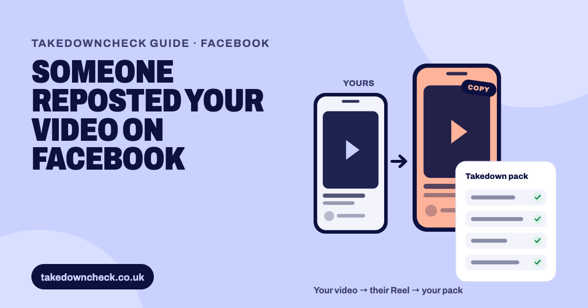 Illustration: Someone reposted your video on Facebook